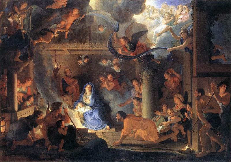 LE BRUN, Charles Adoration of the Shepherds sg France oil painting art